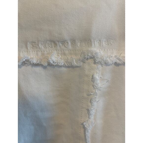 NWT: Zadig & Voltaire Kaely Destroy Denim Jacket in White Size L - Picture 15 of 15